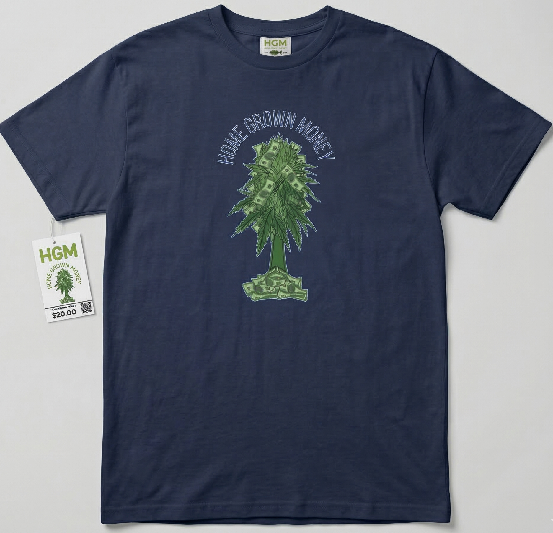 HGM Money Tree Tee - Navy